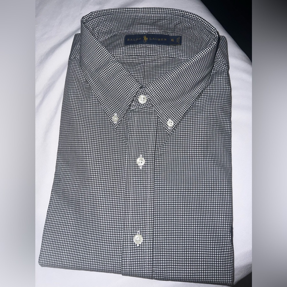 NWT Ralph Lauren Men's Monochrome Checkered Shirt